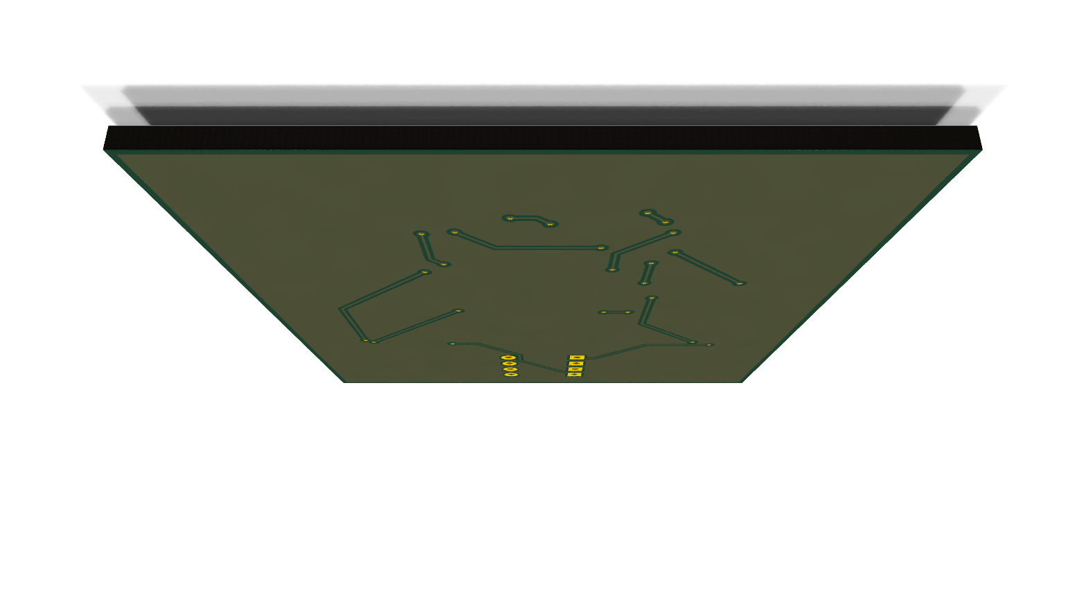3D Back render of charlieplex_3x3_routed